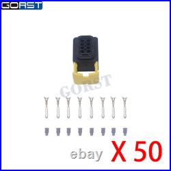 10 Set 8 Pin Wiring Harness Connector 0-1418438-1 Waterproof Wire Connector 1-14