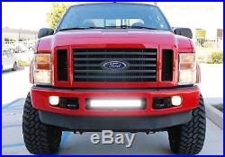 120W 20 LED Light Bar with Bumper Mount Bracket/Wirings For 08-10 Ford F250 F350