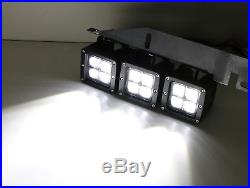 120W Triple LED Fog Light Kit withLower Bumper Bracket/Wirings For 17+ Ford Raptor