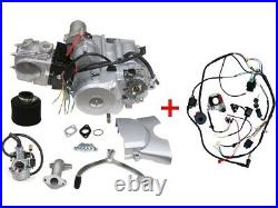 125cc Semi Auto Engine Motor 3 Speed+reverse Atv Quad Go Kart+ Wiring Harness