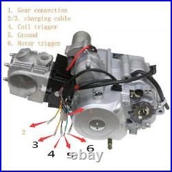 125cc Semi Auto Engine Motor With Reverse 3+1 Wiring Harness Exhaust Go Kart Buggy