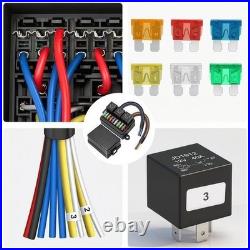 12V Relay Fuse Box Organized Wiring Harness Pre-wired Color-coded Wiring