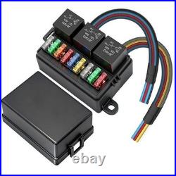 12V Relay Fuse Box Organized Wiring Harness Pre-wired Color-coded Wiring
