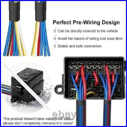 12V Relay Fuse Box Organized Wiring Harness Pre-wired Color-coded Wiring