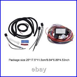 12 Circuit Fuses Wiring Harness Set 12V for Street Muscle Car Sturdy Copper Wire