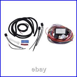 12 Circuit Fuses Wiring Harness Set 12V for Street Muscle Car Sturdy Copper Wire