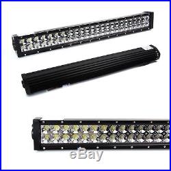 144W 25 LED Light Bar with Lower Bumper Brackets Wiring For 11-14 Impreza WRX STI