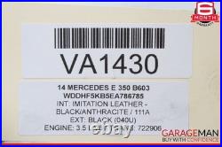 14-16 Mercedes W212 E350 4Matic M276 Engine Motor Wire Wiring Harness OEM