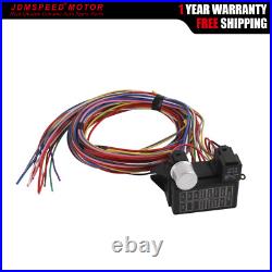 14 Pcs/Set Fuse Wires Car 12 Circuit Wiring Harness Kits Street Rods
