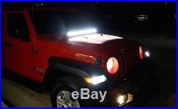 150W 30 LED Light Bar with Front Hood Top Bracket Wiring For 18+ Jeep Wrangler JL