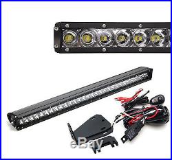 150W 30 LED Light Bar with Hidden Behind Grill Mounts, Wiring For 17+ Ford Raptor