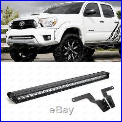 150W 30 LED Light Bar with Lower Bumper Brackets, Wirings For 05-15 Toyota Tacoma