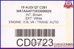 17-19 Audi Q7 Main Body Wire Wiring Harness OEM