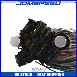 17 Fuses 21 Circuit Wiring Harness Street Rod Universal Wire Kit For Chevy Set