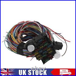 17 fuses 21 Circuit Wiring Harness Street Rod Universal Long Wire Set For CHEVY