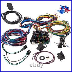 17 fuses 21 Circuit Wiring Harness Street Rod Universal Wire Kit for CHEVY set