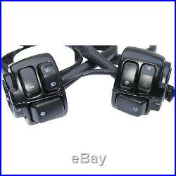 1 Pair Black Handlebar Switch Control with Wire Harness for Harley-Davidson USA