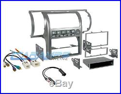 2003-2004 G35 SILVER CAR STEREO RADIO DASH MOUNTING TRIM KIT With WIRING HARNESS