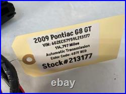 2009 Pontiac G8 GT Trunk Deck Lid Rear Body Wire Wiring Harness OEM