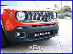 20 120W LED Light Bar with Behind Grille Mounts, Wiring For 2015-up Jeep Renegade