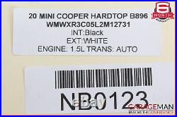 20-24 Mini Cooper Hardtop 1.5L Engine Wire Wiring Harness Assembly OEM 20-24 Mini Cooper Hardtop 1.5L Engine Wire Wiring Harness Assembly OEM