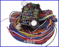21 Circuit Universal Wire Harness BRAIDED WIRE SHIELD 21 Fuse 12v Street Wiring