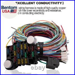 21 Circuit Wiring Harness Kit Universal Extra Long Wires for Ford, Chevy, Chry