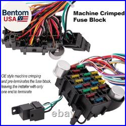 21 Circuit Wiring Harness Kit Universal Extra Long Wires for Ford, Chevy, Chry