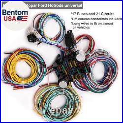 21 Circuit Wiring Harness Kit Universal Extra Long Wires for Ford, Chevy, Chry
