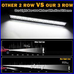 2275W Light Bar Tri-Row 52 Inch Curved LED Bar Spot Flood Combo /Wiring Harness