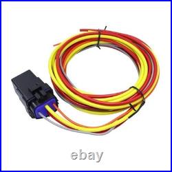 40A Electric Double Fan Radiator Wiring Harness Relays Kit Thermostat Switch 12V