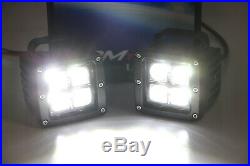 40W CREE LED Pods with Foglight Bracket, Wirings For Ford F250 F350 F450 Excursion