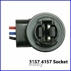 4157NA 3157B Bulb Socket Turn Signal Light Harness Wire Plug Connectors A Pair