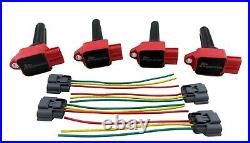4 Performance Ignition Coils Wire Harness for 08+ Lancer Evolution X EVO 10 2.0L
