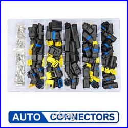 60pcs Male & Female FCI Sicma Car Automotive Waterproof Connector Kit Assortment