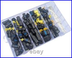 60pcs Male & Female FCI Sicma Car Automotive Waterproof Connector Kit Assortment