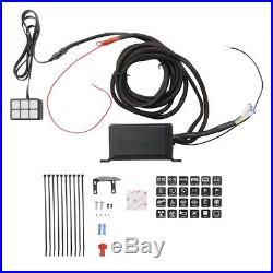6 Key LED Switch Control Panel Relay Box Wiring Harness Truck Boat with Sticker
