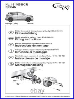 7 Pin Towbar Electrics Wiring Kit for Nissan Qashqai June 19to21 J11 Specific