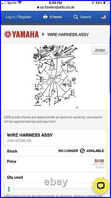 89 Yamaha YSR 80 YSR80 wire wiring harness loom
