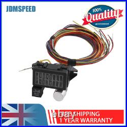 8 Circuit Wire Harness Universal Fuse Wire Harness Kit Fit Muscle Car Truck
