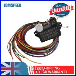 8 Circuit Wire Harness Universal Fuse Wire Harness Kit Fit Muscle Car Truck