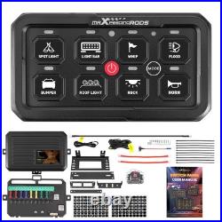 8 Gang Aluminium Switch Panel For Commercial Vehicle Truck Van Bus 12V-24V 60A