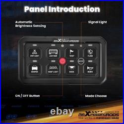 8 Gang Aluminium Switch Panel For Commercial Vehicle Truck Van Bus 12V-24V 60A