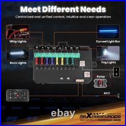 8 Gang Aluminium Switch Panel For Commercial Vehicle Truck Van Bus 12V-24V 60A