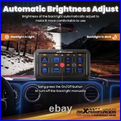 8 Gang Aluminium Switch Panel For Commercial Vehicle Truck Van Bus 12V-24V 60A