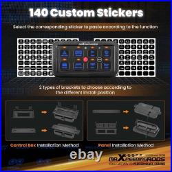 8 Gang Aluminium Switch Panel For Commercial Vehicle Truck Van Bus 12V-24V 60A