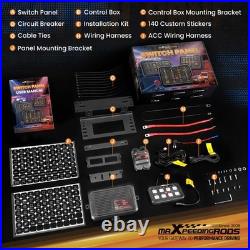 8 Gang Aluminium Switch Panel For Commercial Vehicle Truck Van Bus 12V-24V 60A