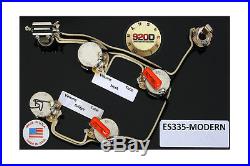 920D ES-335Modern Style Wiring Harness for Gibson CTS Switchcraft Orange Drop