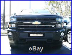96W LED Light Bar with Lower Bumper Bracket, Wiring For 15-up Silverado 2500 3500