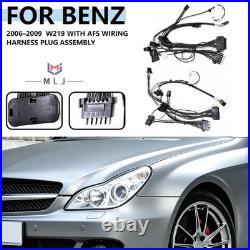 A set Headlight wiring harness Plug Assembly With AFS FOR 2006-2009 Benz W219